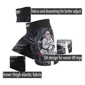 Shorts de combat MMA haut de gamme pour hommes, shorts d'entraînement professionnels UFC pour BJJ No-Gi Grappling et Jiu-Jitsu, légers - Product Image 4