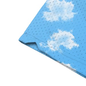 Pantalones Cortos Deportivos Casuales para Hombre, con Estampado de Nubes, Transpirables, de Malla, con Cordón en la Cintura, Diseño de Cielo Azul, Tejido de Poliéster - Product Image 2