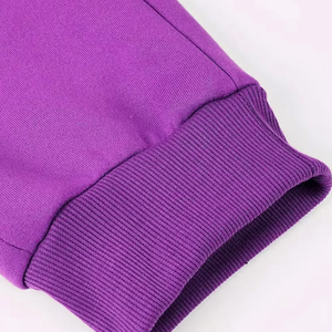 Men's Purple <b>Hooded</b> Tracksuit Solid Color Casual Jogger Pants Set Full Sleeve Breathable Regular Fit Autumn Wear - Product Image 5