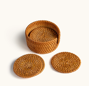 Ensemble de dessous-de-verre en rotin bohème, vaisselle, set de table, style bohème, écologique, décoration de maison, cadeau à bas prix - Product Image 1