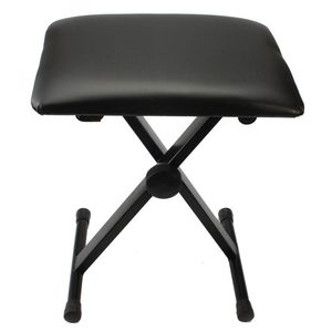 Sgabello Regolabile Nero per Pianoforte, Sedile Pieghevole in Ferro per Tastiera, Sostituisce 53441860 - Product Image 1