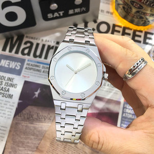 New Factory Wholesale Fashion Simple Matte Finish Round Stainless Steel Band Quartz Men's Watch Digital <b>Display</b> Roman Numerals - Product Image 1