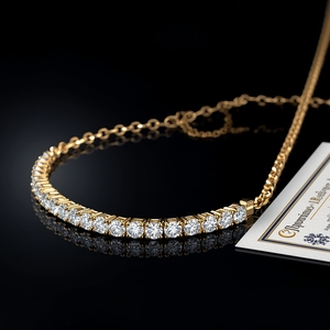 สร้อยคอทองคำแท้ 14K ประดับด้วยหินธรรมชาติ ดีไซน์มินิมอล ทรงแท่ง สำหรับผู้หญิง เครื่องประดับคุณภาพสูง ผลิตตามแบบ OEM ดีไซน์ที่เป็นมิตรต่อสิ่งแวดล้อมและยั่งยืน - Product Image 6