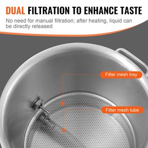 Bollitore in Acciaio Inox da 5 Galloni con Fondo Tri-Ply, Accessori per la Produzione di Birra Domestica, Include Coperchio per Kit di Fermentazione - Product Image 4
