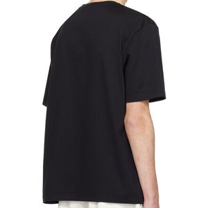 T-shirts pour hommes de qualité supérieure, en coton, pour l'été, noirs, style tendance, couleur unie, surdimensionnés, confortables, respirants, vêtements décontractés - Product Image 2