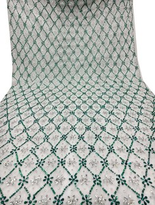 Tela de Tul con Encaje Floral, Elegante y Tradicional, con Pedrería, Hecha a Mano, Colores Personalizados, Ecológica, 5 Yardas, para Vestidos, A.K.TRENDY - Product Image 5