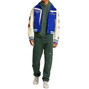 Veste universitaire à imprimé de logo côtelé personnalisé pour hommes veste de baseball nouveau design avec col montant pour l'hiver - Product Image 2