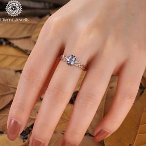 Charm_Jewells Cushion Cut Moissanite Engagement <b>Ring</b> Rose Gold Plated Prong Setting Romantic Gemstone Women's IGI Certified 3 GM - Product Image 3
