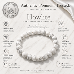 Natural Howlite 8mm Round Gemstone <b>Stretch</b> <b>Bracelet</b> Crystal Beaded <b>Bracelet</b> Wholesale Supply - Product Image 1