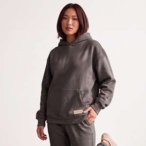 wholesale coffee chocolate <b>brown</b> hoodie women thick thermal <b>fleece</b> loose fit blank custom hoodie manufacturer garment supply top - Product Image 5