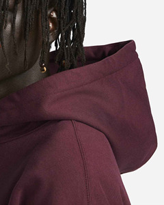 Sweat-shirt à capuche bordeaux pour homme, coupe classique, 100 % coton jersey, décontracté, avec poche avant, respirant, coupe-vent, pour l'hiver - Product Image 5