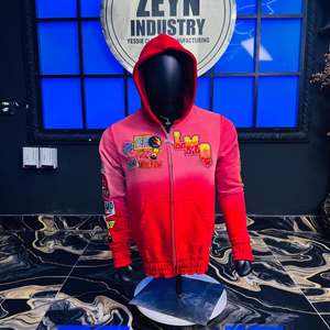 Sudaderas Personalizadas de Otoño con Bordado Desgastado, 600gsm, 100% Algodón, Felpa Francesa, Lavado Ácido, DTF - Product Image 5