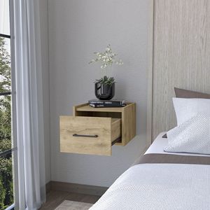 Comodino da parete Elfrida Sleek con un cassetto e ampia mensola superiore - Product Image 3