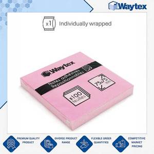 Bloc de Notas Reposicionables de Calidad Estándar en Color Pastel, Disponible en Grandes Cantidades, 100 Hojas de 75x75mm para el Hogar, la Oficina y Material Escolar - Product Image 6