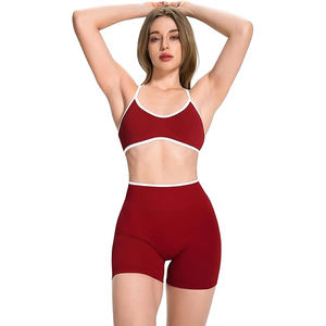 Shorts de yoga unis à taille haute pour femme, en coton non blanchi, pour la teinture à la main et l'art personnalisé - Product Image 5