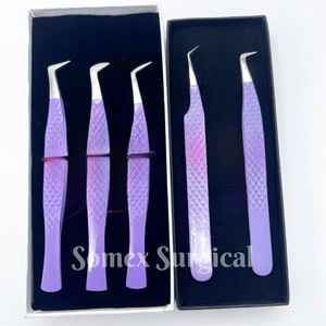 Pinzas de Alta Calidad con Punta de Fibra para Pestañas, de Acero Inoxidable y Almacenamiento en Múltiples Compartimentos, Pinzas para Injerto de Pestañas - Product Image 3