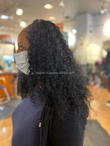 Venta al por mayor 100% Raw Virgin Body pelo ondulado sedoso recto ondulado rizado Afro 26-28 pulgadas encaje tejido Vietnam pelucas humanas - Product Image 3