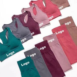 Ropa Deportiva al por Mayor para Gimnasio, Conjuntos de 3 Piezas para Mujer, Chaquetas de Yoga, Leggings de Entrenamiento, Sujetadores Deportivos, Conjunto de Ropa Deportiva - Product Image 3