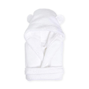 White Bear Hooded <b>Bath</b> <b>Towel</b> for Kids Terry Cloth Wearable <b>Robe</b> Bathroom Use - Product Image 1
