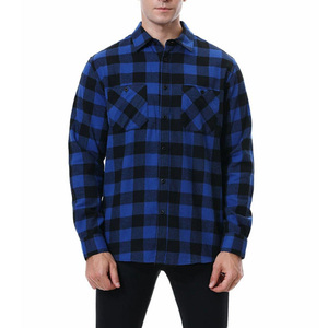 Camisas de franela cálidas y cómodas para hombre, con diseño clásico a cuadros, manga larga, con botones, para el trabajo, uso casual y al aire libre. - Product Image 4