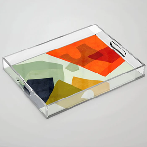 Factory Wholesale Acrylic Serving Tray Rectangular Shape Cheap Price For Wedding Parties <b>Table</b> Decorative Accessories - Product Image 3