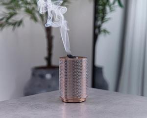 Brûleur d'encens Bakhoor en métal géométrique moderne, Mabkhara, brûleur de charbon d'oud, support décoratif pour parfum d'intérieur arabe - Product Image 6