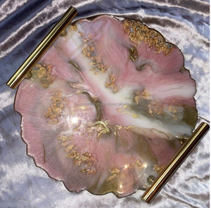 Top Selling Artificial <b>Resin</b> Epoxy Love MODEL Handmade Customizable Size/Color <b>Sculpted</b> Serving Tray Home Restaurants Hotels - Product Image 5