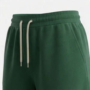 Ensemble décontracté 2 pièces pour femme en coton tricoté vert uni : T-shirt à manches courtes et short au-dessus du genou, coupe ample, idéal printemps-été - Product Image 5