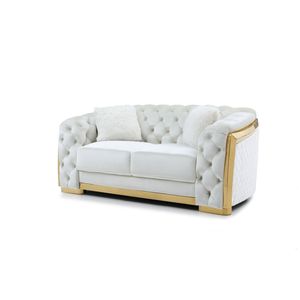 Divano a Due Posti Lexi G0597A L in Avorio, Elegante Divano per Soggiorno - Product Image 4