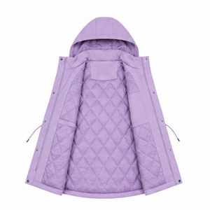 Parka isolante pour femme avec doublure en polaire douce, coque résistante à l'eau et capuche en fourrure amovible pour la protection hivernale en extérieur - Product Image 6