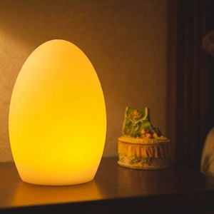 Lampe décorative LED en forme d'œuf, multicolore, à filament, en plastique, étanche pour extérieur, idéale pour jardin, veilleuse en forme de bouteille - Product Image 2