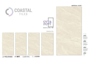 กระเบื้องพอร์ซเลนขัดเงา 2x4 นิ้ว รุ่น IMPERIAL BIANCO หนา 9 มม. ขนาด 600x1200 มม. / 24x48 นิ้ว ดีไซน์คลาสสิกทันสมัย กระเบื้องอิฐทนไฟคุณภาพพรีเมียม ได้รับการรับรองมาตรฐาน CE - Product Image 5