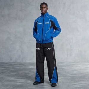 OEM Training Jogging <b>Wind</b> <b>Breaker</b> Jacket Sweatpants Drawstring Hooded Casual Solid Breathable Quick Dry Loose Fit Heavyweight - Product Image 5