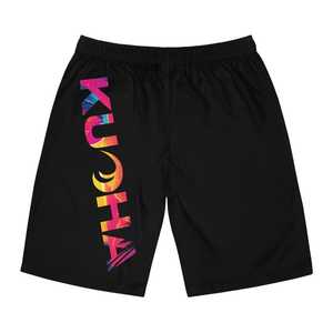 Shorts de Baño Negros para Hombre con Estampado de Olas Coloridas, Cintura Elástica, Secado Rápido, Traje de Baño Informal - Product Image 6