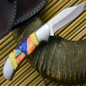 Couteau de camping Imperial Drop Point, lame en acier inoxydable, manche en Micarta, lame fixe non réglable - Product Image 1