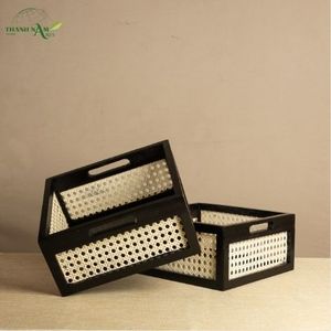 Bambú Prensado Lacado Hecho a Mano Ecológico, Tejido de Ratán, Duradero, Impermeable, Ligero, Apto para Alimentos, Personalizado, Reciclable - Product Image 2