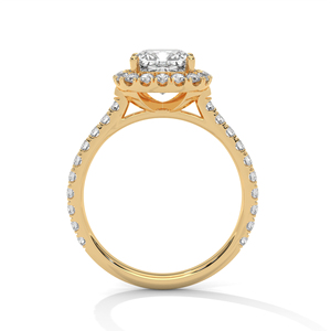 Anillo de Diamantes Cultivados en Laboratorio de Oro de 14K, Anillo de Compromiso de Oro Sólido de 18K para Mujer, Estilo Clásico, Certificado IGI, Anillo de Compromiso, Aniversario - Product Image 6