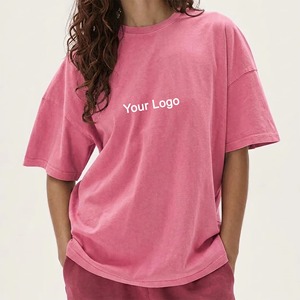 Nouveauté 2026 – T-shirt femme streetwear à col ras du cou et épaules tombantes, 100 % coton, style hip-hop, respirant, idéal pour l'été - Product Image 1