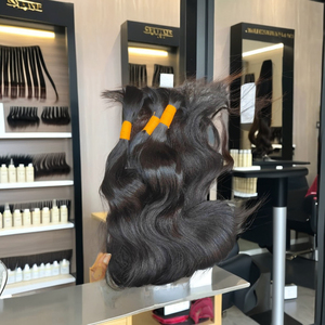 100% cabello humano crudo indio a granel sin procesar cutícula alineada buen cabello Natural buena calidad cabello crudo marrón Natural - Product Image 1