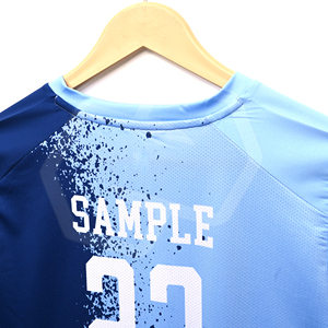 เสื้อวอลเลย์บอลแบบซับลิเมชั่นขายส่ง แขนยาว คอวี ยูนิเซ็กซ์ สำหรับผู้ใหญ่ ระบายเหงื่อได้ดี ผ้าโพลีเอสเตอร์ 180 กรัม ปรับแต่งได้ตามต้องการสำหรับทีม - Product Image 4