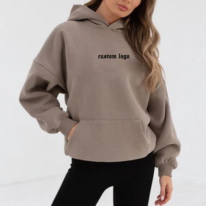 Sudadera con Capucha Unisex Extra Grande, Color Sólido, Algodón French Terry, Casual, con Bolsillo Frontal, Logotipo Estampado, Invierno, Resistente al Viento, 300g - Product Image 4