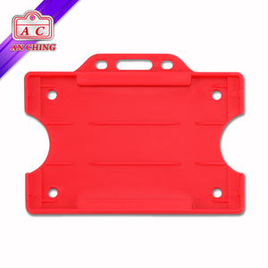 Assorted Color Horizontal Plastic Single Card Badge <b>ID</b> <b>Holder</b> - Product Image 3