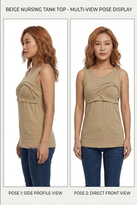 เสื้อกล้ามให้นมบุตร เสื้อกล้ามให้นมบุตรสำหรับคุณแม่ตั้งครรภ์ เสื้อกล้ามคอกลมคู่ - Product Image 5