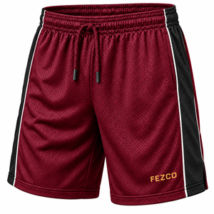 Shorts de sport pour hommes 100% polyester, shorts en mesh de haute qualité, logo personnalisé, shorts de sport style hip hop pour hommes - Product Image 1