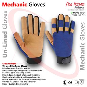 Gants mécaniques d'étanchéité à chaud en gants en cuir de chèvre de qualité supérieure du Pakistan meilleurs gants de travail en gros Guantes de Seguridad - Product Image 6