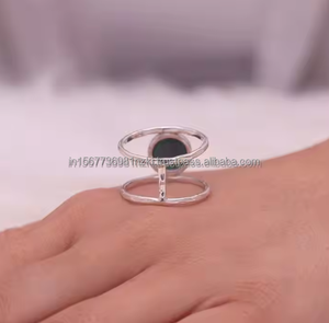 Anillo bohemio de Plata de Ley 925 más vendido con piedras preciosas, piedra natal de abril, joyería hecha a mano para fiesta, regalo de aniversario para esposa - Product Image 6