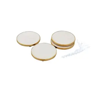 Resin Cup Holder Food Grade Coasters WIth Gold Edge Home Decoration Coaster Customize OEM Mats and Pads Accessories