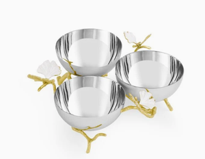 Plat décoratif à trois compartiments pour orchidées, idéal pour les collations et les fruits secs, parfait pour la table et la décoration intérieure - Product Image 5