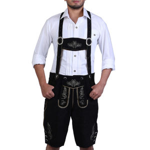 Lederhosen authentiques bavarois pour hommes, costume traditionnel allemand pour l'Oktoberfest - Product Image 2