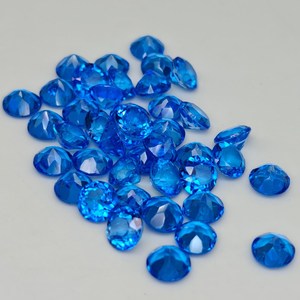 บลูโทแพซสวิสทรงกลมเจียระไนสวยงาม สำหรับทำเครื่องประดับ ขายส่ง DIY - Product Image 4